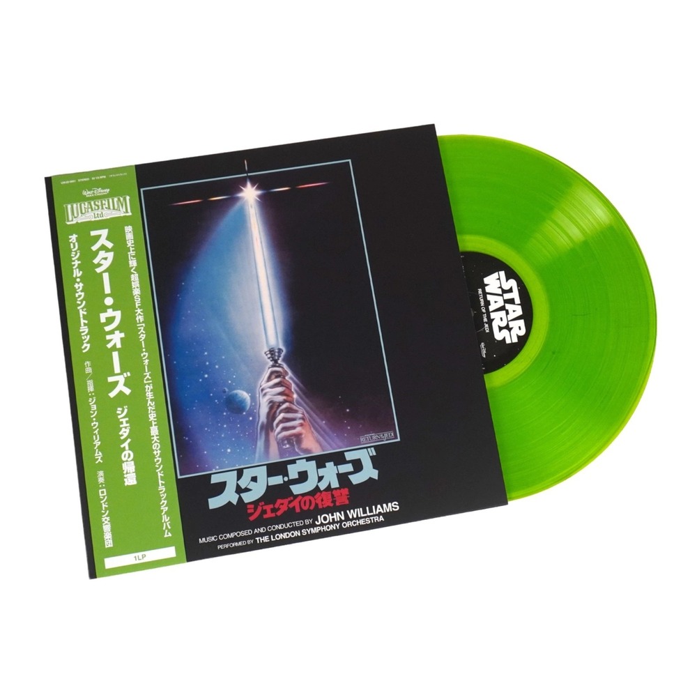 Star Wars Return of the Jedi Original Soundtrack Green Vinyl LP w/OBI Japan F/S